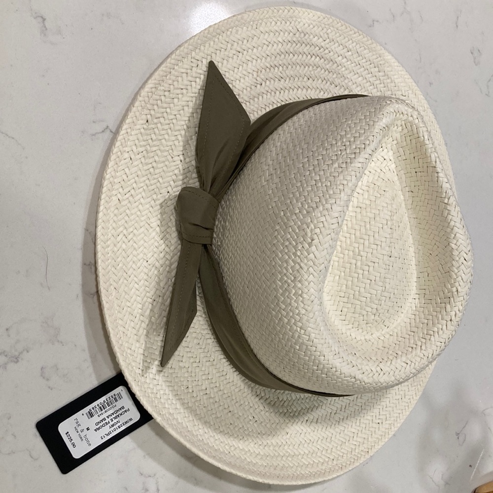 Rag and Bone Ivory Packable Fedora Bandana Band